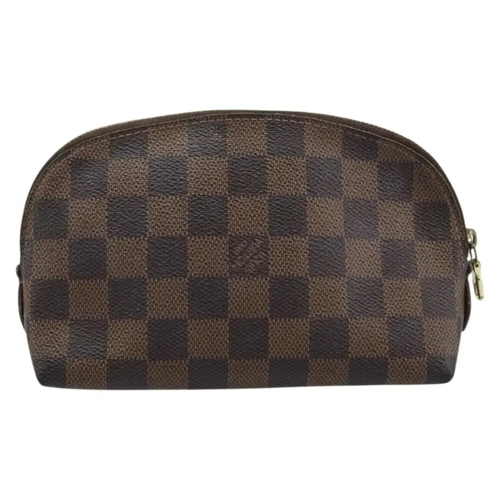 Louis Vuitton Damier Ebene Pochette Cosmetic PM Pouch Brown